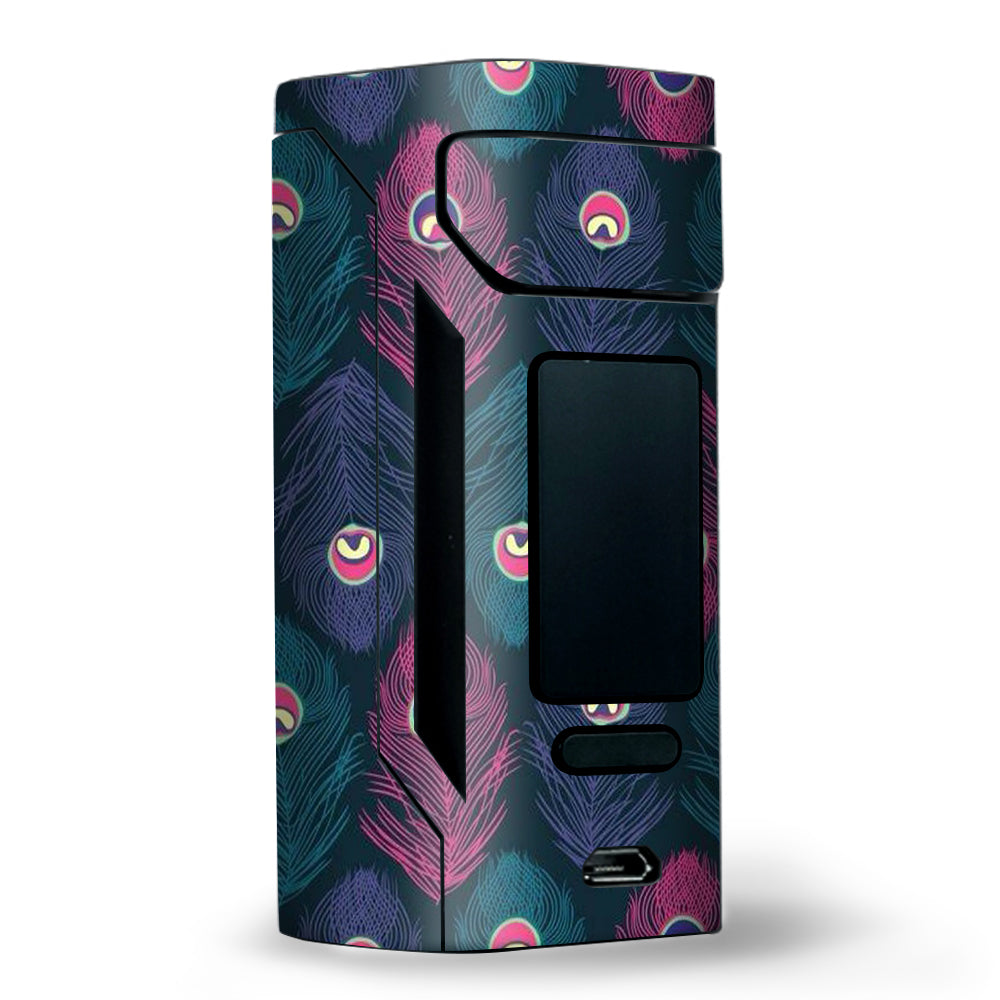  Pink Purple Peacock Feather  Wismec RX2 20700 Skin