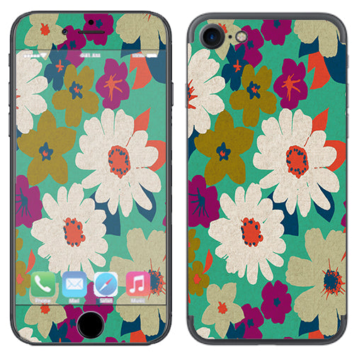  Vintage Flowers Daisy Print Apple iPhone 7 or iPhone 8 Skin