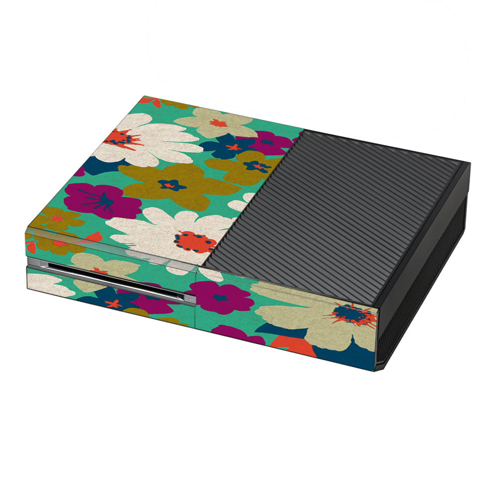  Vintage Flowers Daisy Print Microsoft Xbox One Skin