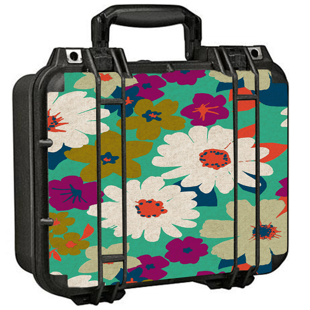  Vintage Flowers Daisy Print Pelican Case 1400 Skin