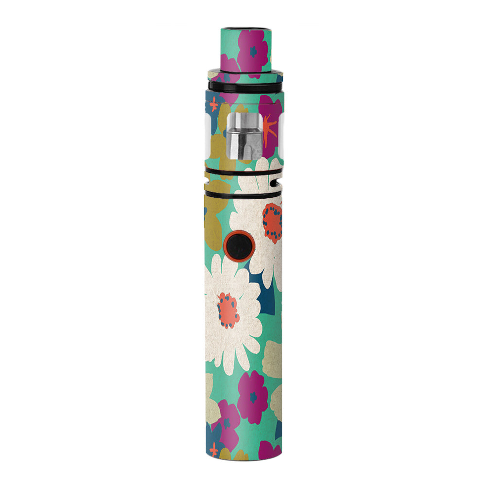  Vintage Flowers Daisy Print Smok Stick V8 Skin