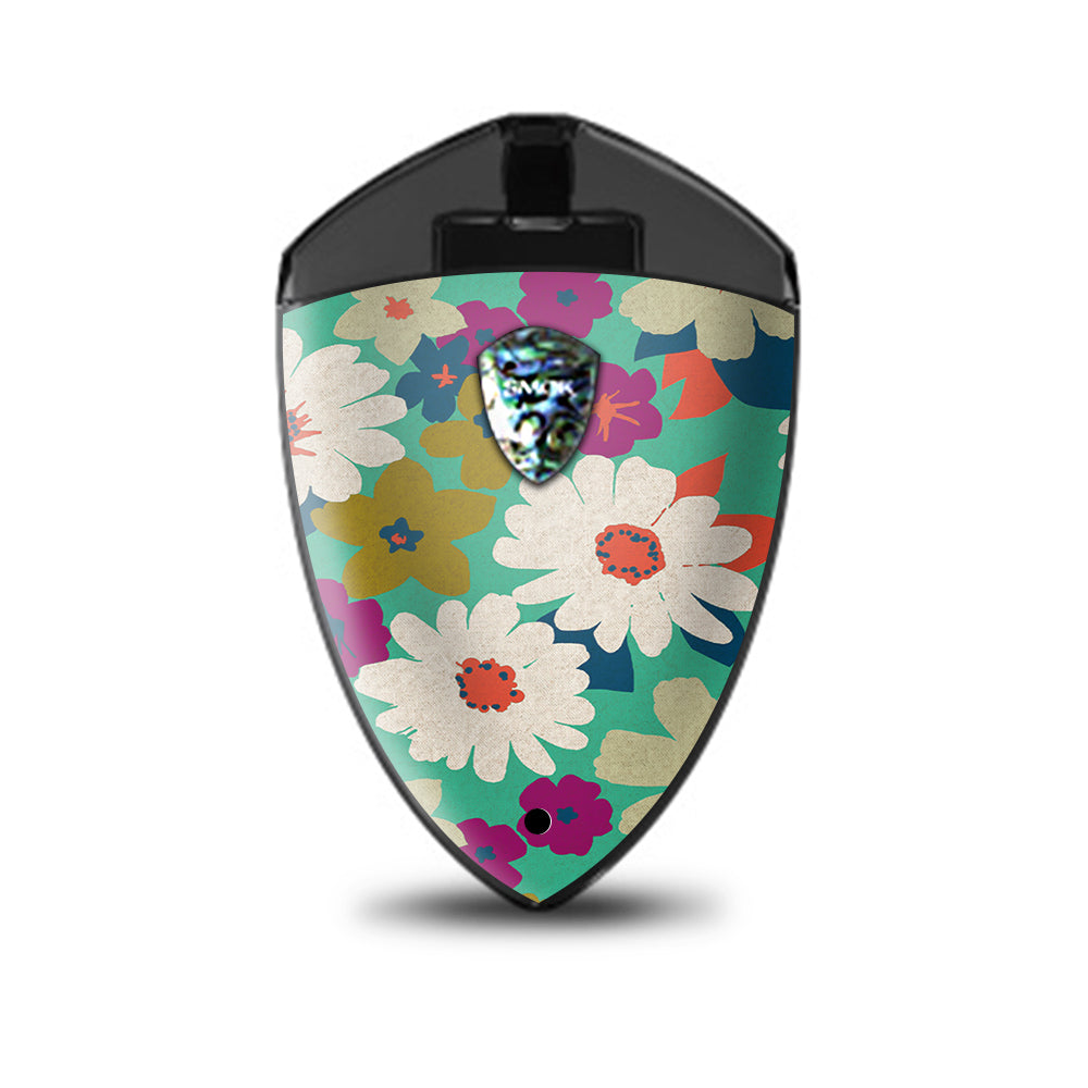 Vintage Flowers Daisy Print Smok Rolo Badge Skin