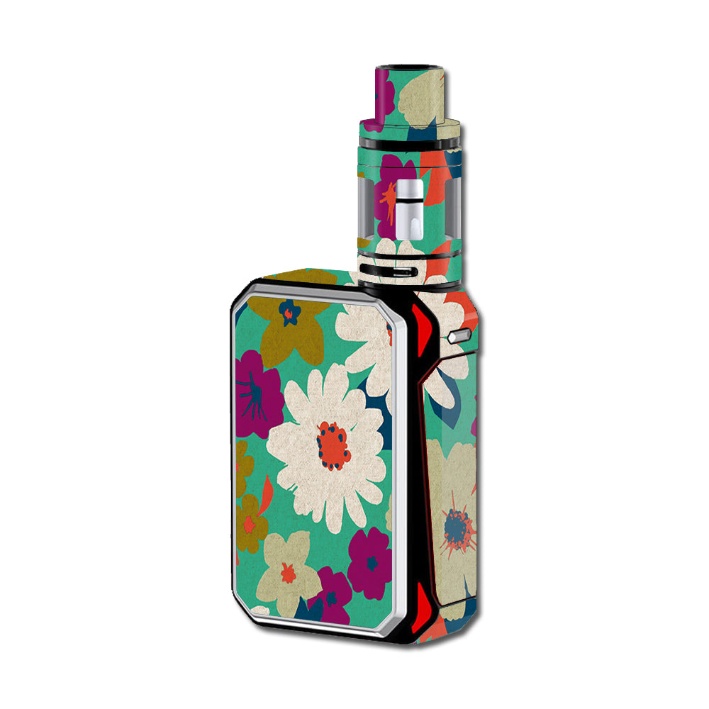  Vintage Flowers Daisy Print Smok G-Priv 220W Skin