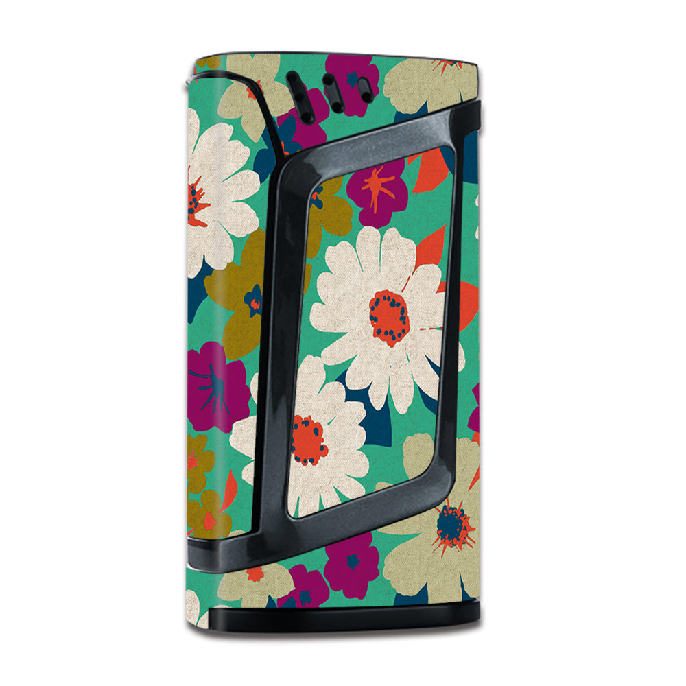  Vintage Flowers Daisy Print Smok Alien 220W Skin