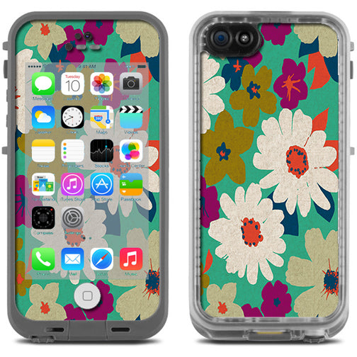  Vintage Flowers Daisy Print Lifeproof Fre iPhone 5C Skin