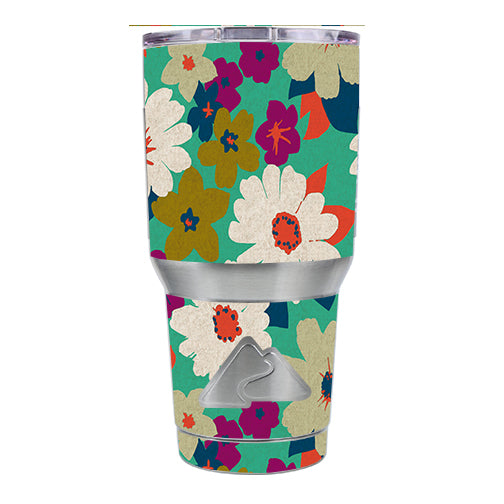  Vintage Flowers Daisy Print Ozark Trail 20oz Tumbler Skin