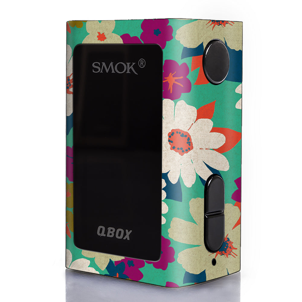  Vintage Flowers Daisy Print Smok Q-Box Skin