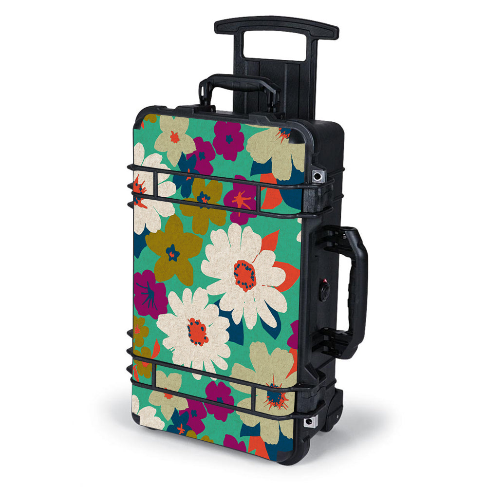  Vintage Flowers Daisy Print Pelican Case 1510 Skin