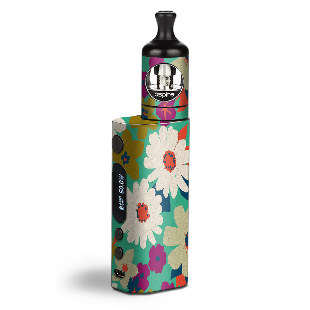  Vintage Flowers Daisy Print Aspire Zelos  Skin