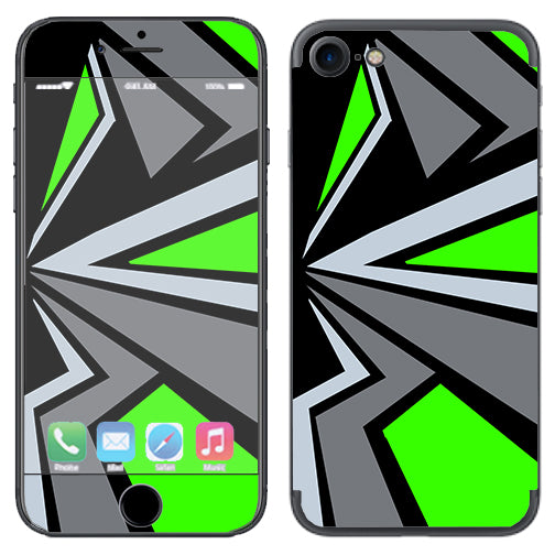  Triangle Pattern Green Grey Apple iPhone 7 or iPhone 8 Skin
