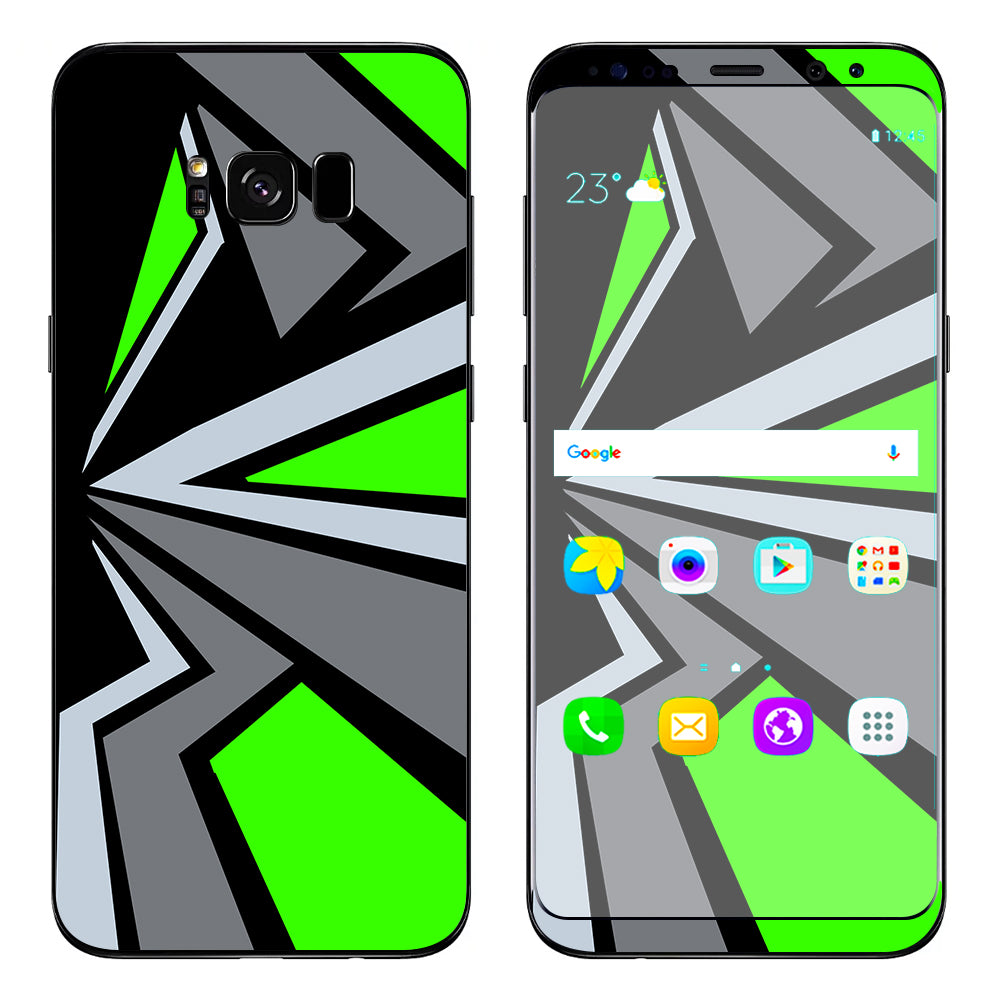  Triangle Pattern Green Grey Samsung Galaxy S8 Skin