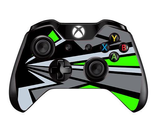  Triangle Pattern Green Grey Microsoft Xbox One Controller Skin