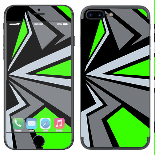  Triangle Pattern Green Grey Apple  iPhone 7+ Plus / iPhone 8+ Plus Skin