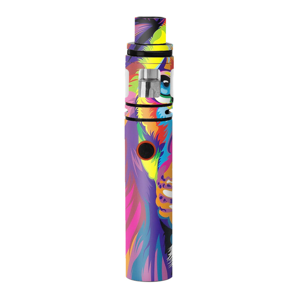  Colorful Lion Abstract Paint Smok Stick V8 Skin