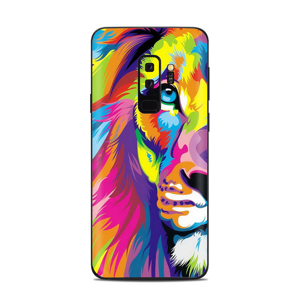  Colorful Lion Abstract Paint Samsung Galaxy S9 Plus Skin