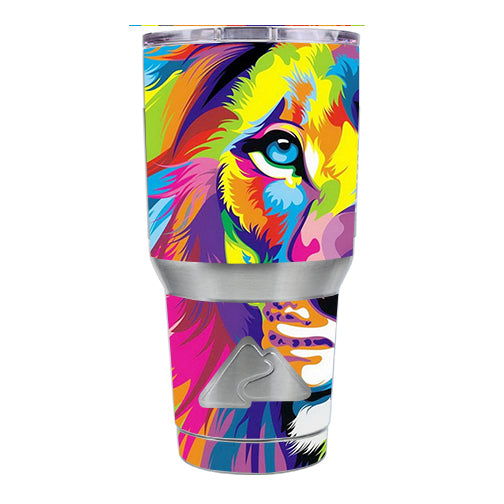  Colorful Lion Abstract Paint Ozark Trail 20oz Tumbler Skin