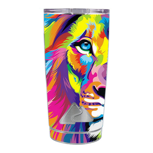  Colorful Lion Abstract Paint Ozark Trail 20oz Tumbler Skin