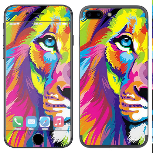  Colorful Lion Abstract Paint Apple  iPhone 7+ Plus / iPhone 8+ Plus Skin