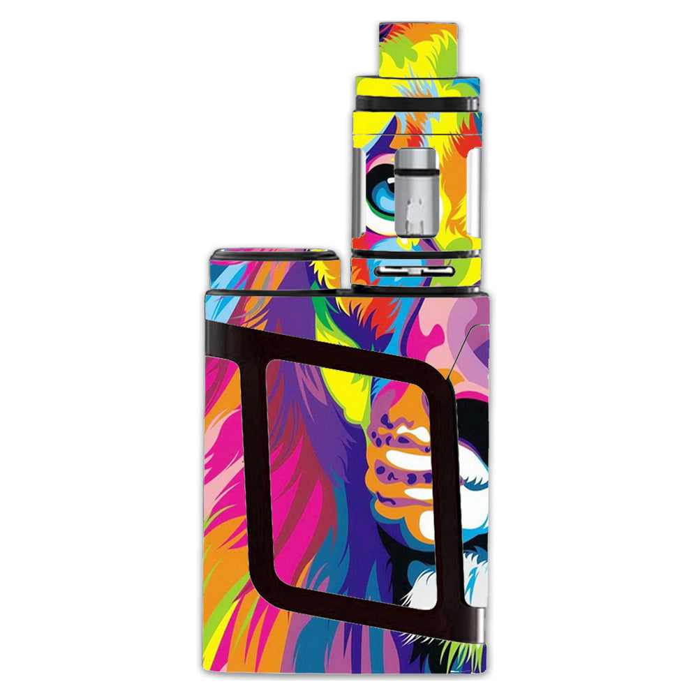  Colorful Lion Abstract Paint Smok Alien AL85 Skin