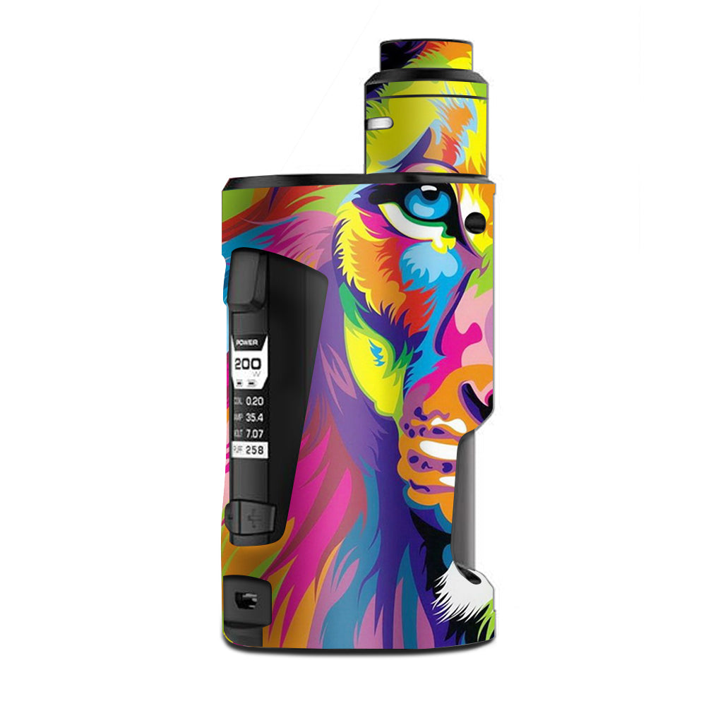  Colorful Lion Abstract Paint G Box Squonk Geek Vape Skin