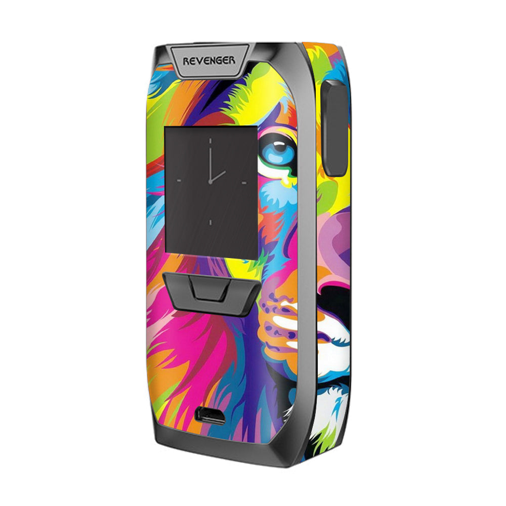  Colorful Lion Abstract Paint Vaporesso Revenger Skin