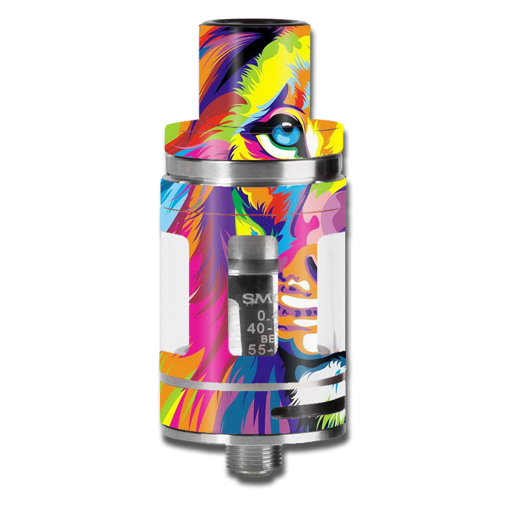  Colorful Lion Abstract Paint Smok TFV8 Micro Baby Beast Skin