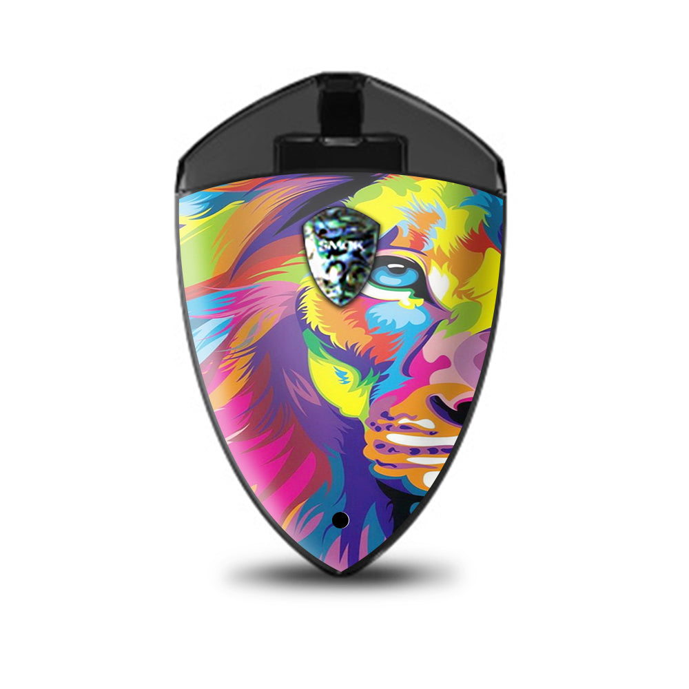  Colorful Lion Abstract Paint Smok Rolo Badge Skin