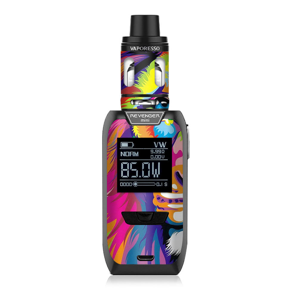  Colorful Lion Abstract Paint Vaporesso Revenger Mini 85w Skin