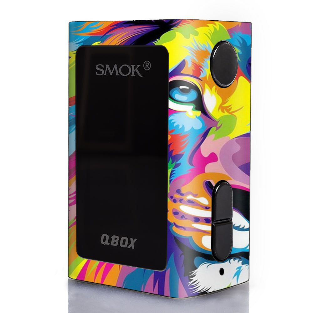  Colorful Lion Abstract Paint Smok Q-Box Skin