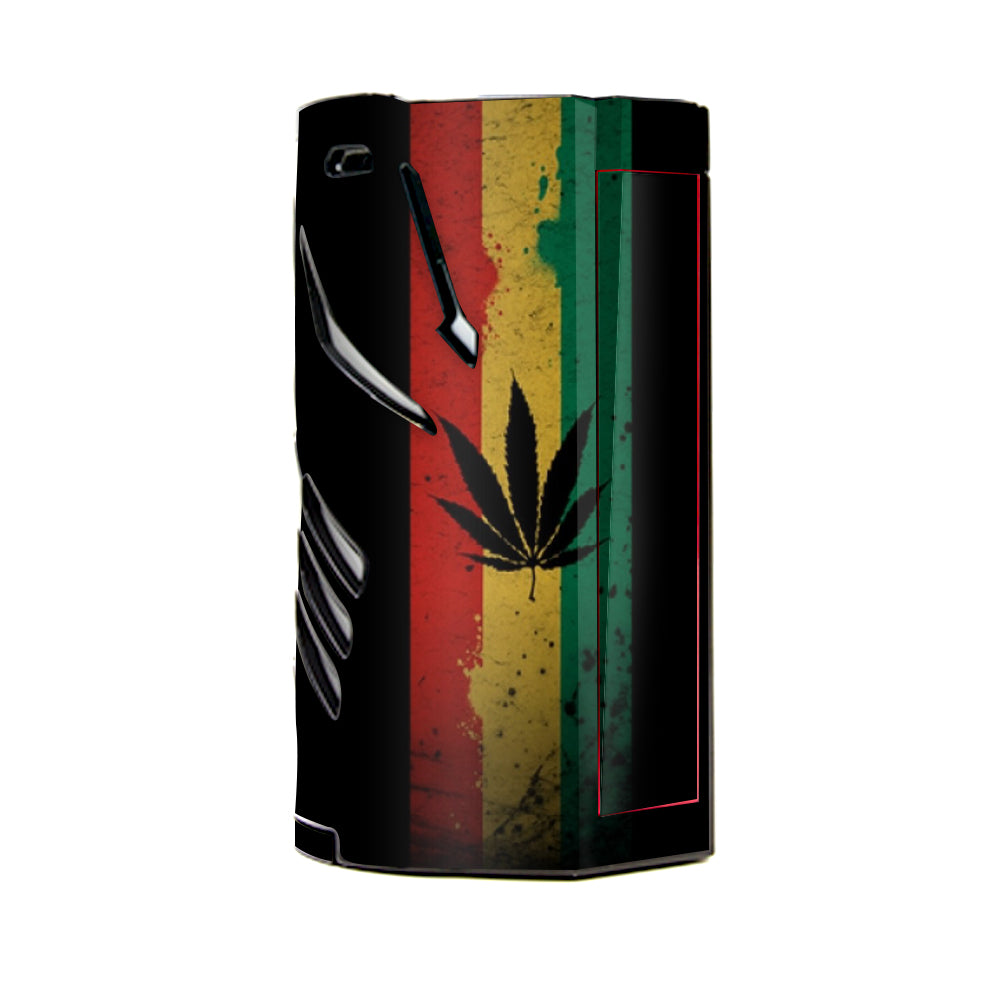  Rasta Weed Pot Leaf Red  T-Priv 3 Smok Skin