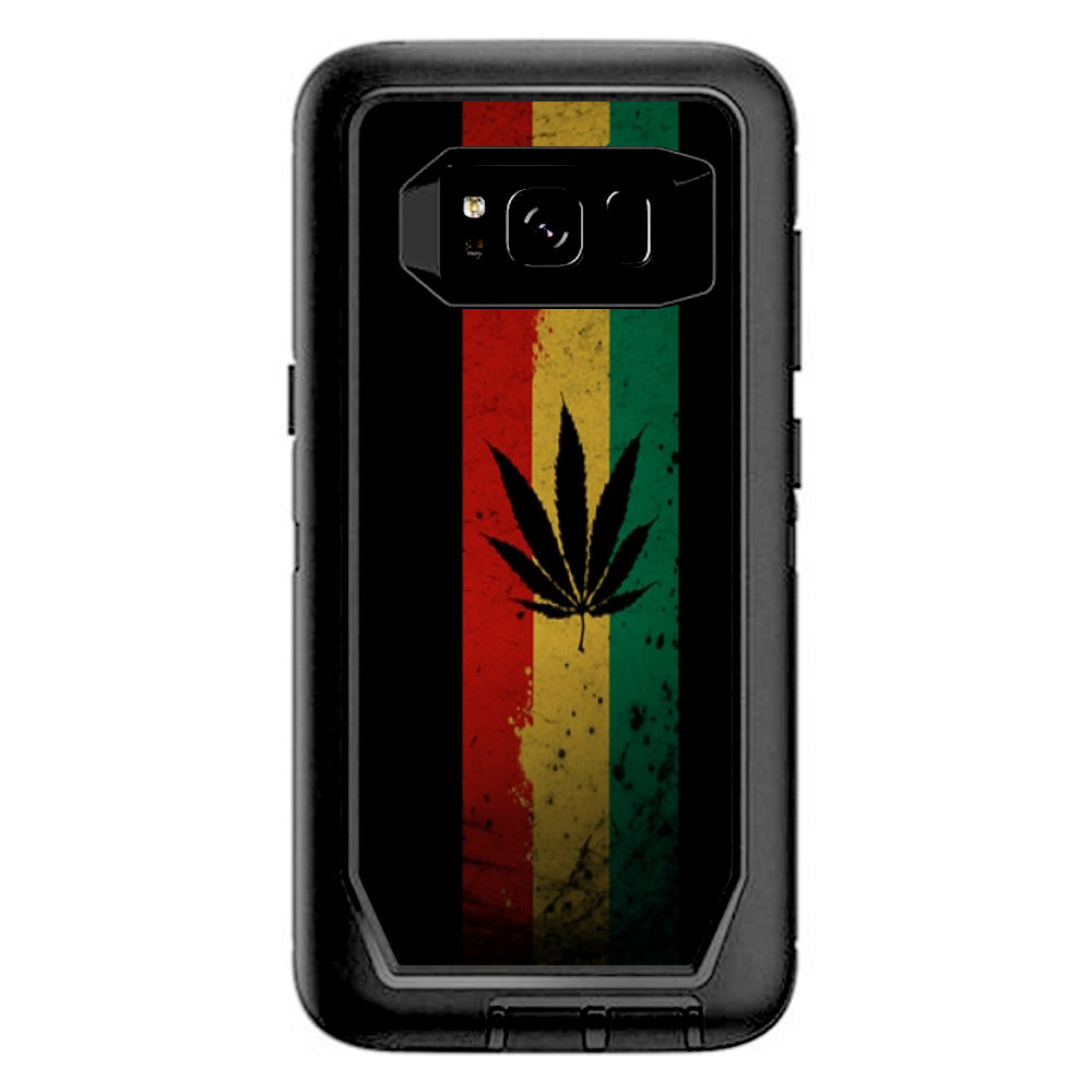 Rasta Weed Pot Leaf Red  Otterbox Defender Samsung Galaxy S8 Skin