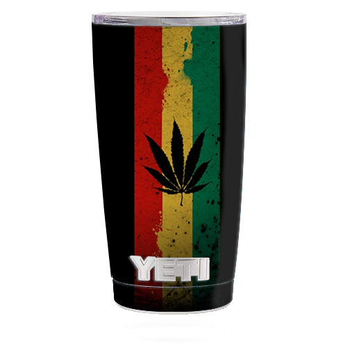  Rasta Weed Pot Leaf Red Yeti 20oz Rambler Tumbler Skin