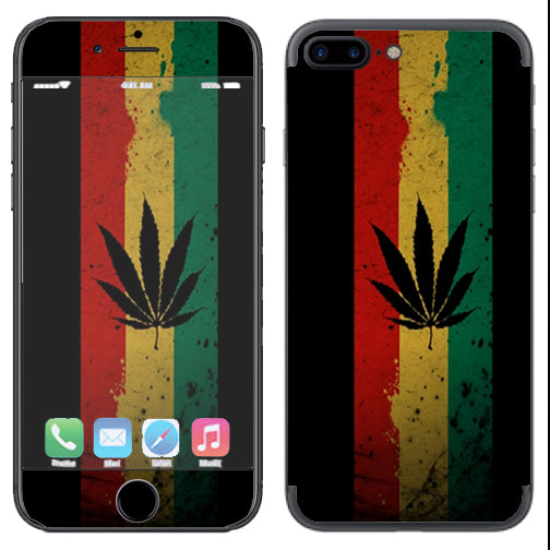  Rasta Weed Pot Leaf Red Apple  iPhone 7+ Plus / iPhone 8+ Plus Skin