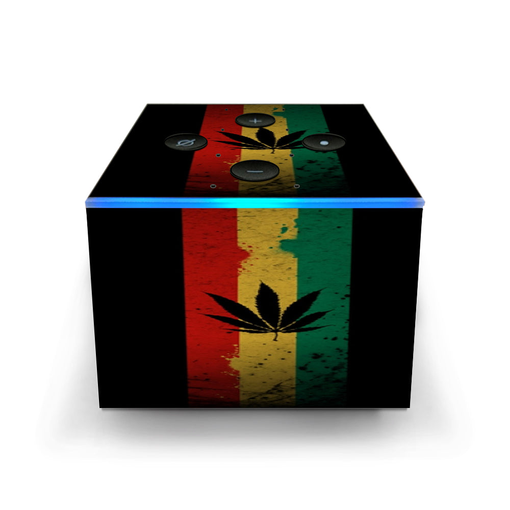  Rasta Weed Pot Leaf Red  Amazon Fire TV Cube Skin
