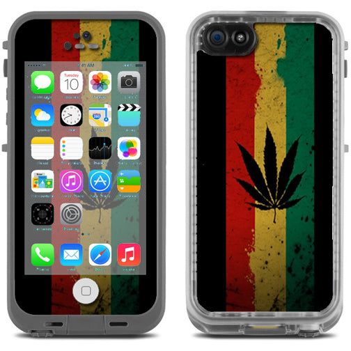  Rasta Weed Pot Leaf Red Lifeproof Fre iPhone 5C Skin