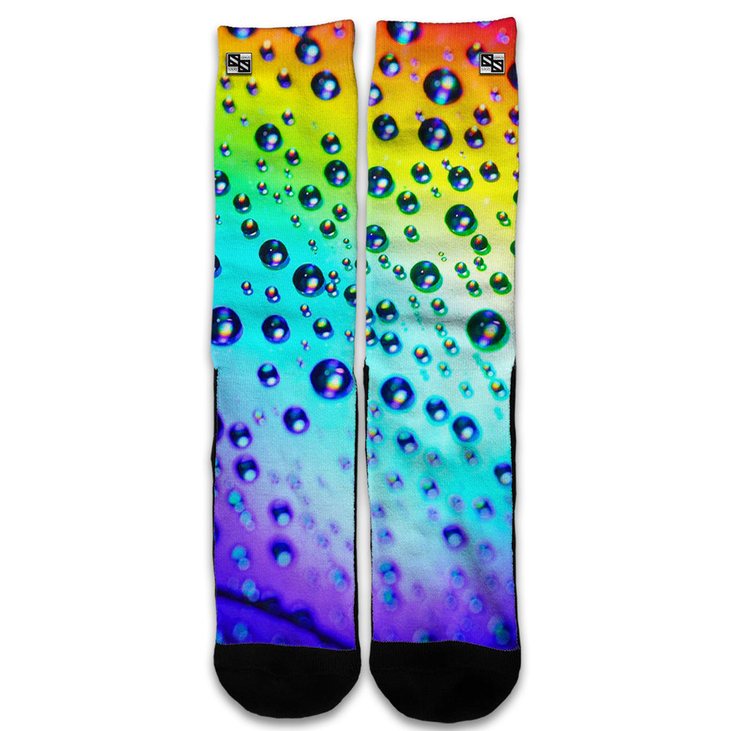  Rainbow Water Drops Universal Socks