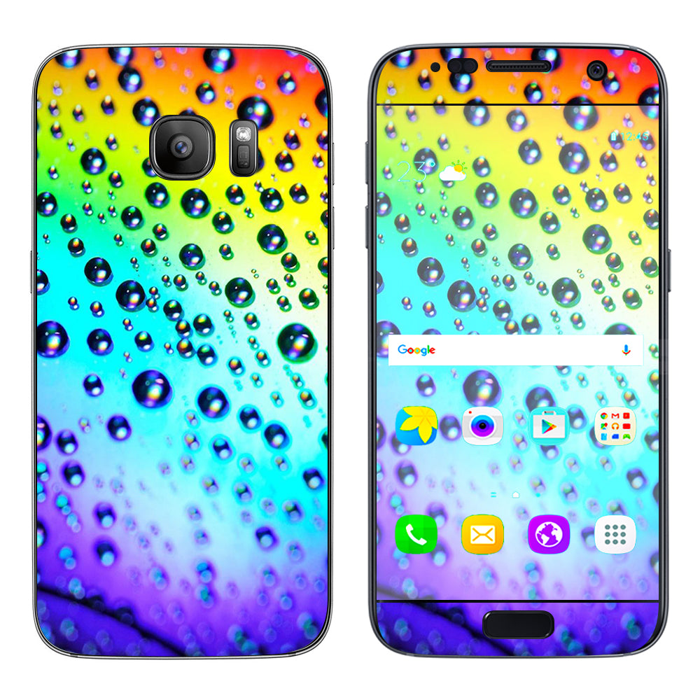  Rainbow Water Drops Samsung Galaxy S7 Skin