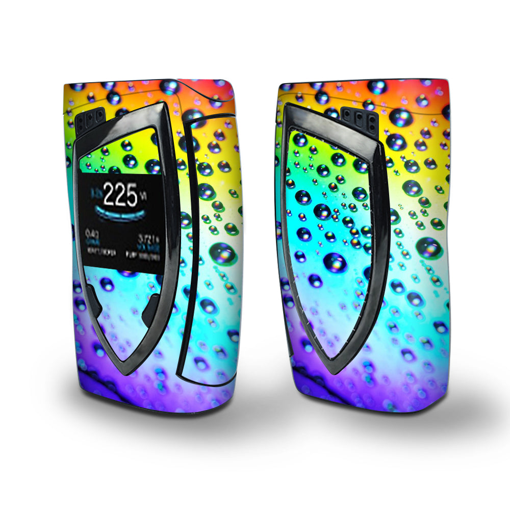 Skin Decal Vinyl Wrap for Smok Devilkin Kit 225w Vape (includes TFV12 Prince Tank Skins) skins cover/ Rainbow water drops