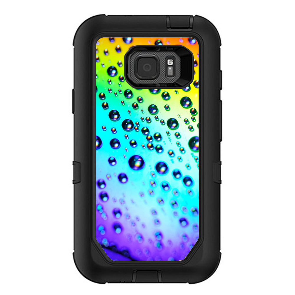  Rainbow Water Drops Otterbox Defender Samsung Galaxy S7 Active Skin