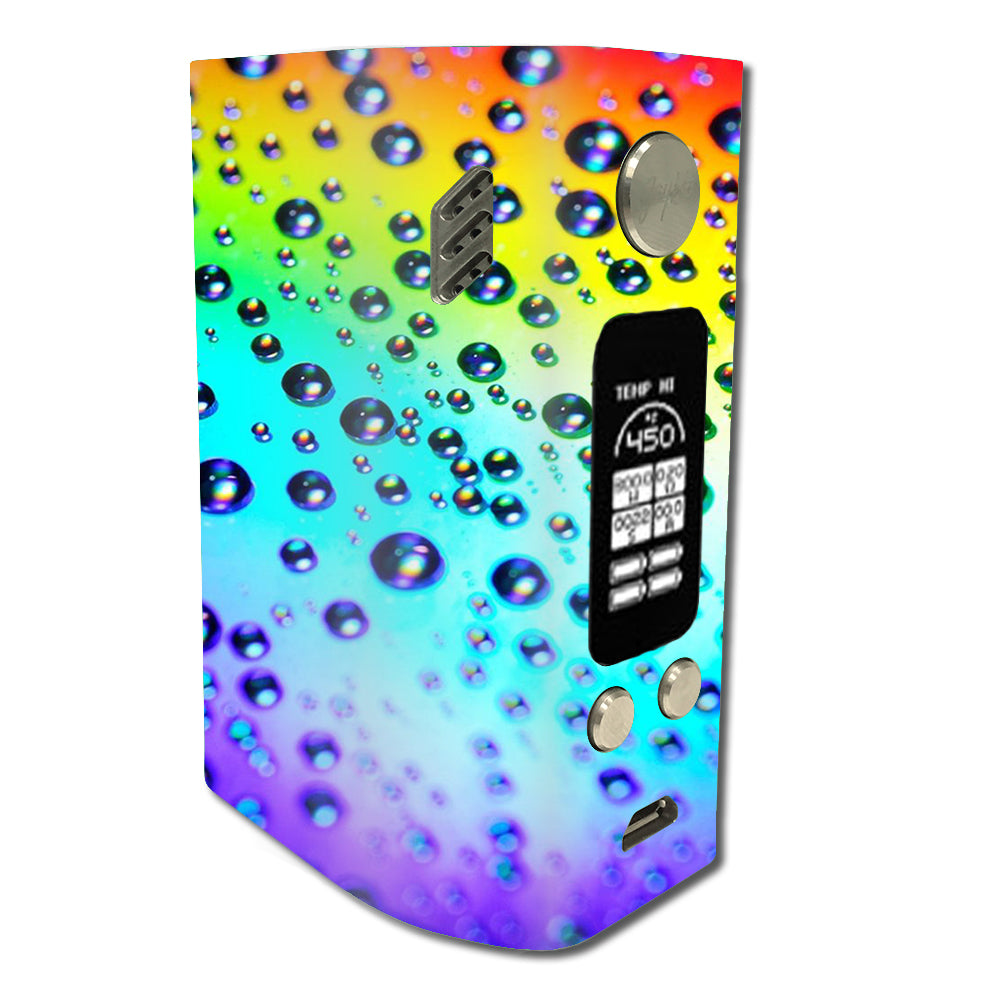  Rainbow Water Drops Wismec Reuleaux RX300 Skin