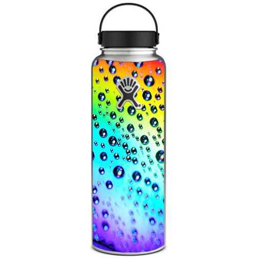  Rainbow Water Drops Hydroflask 40oz Wide Mouth Skin