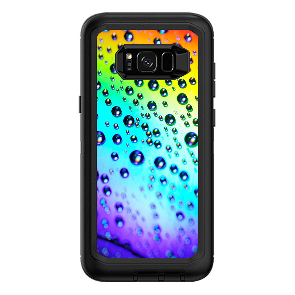  Rainbow Water Drops Otterbox Defender Samsung Galaxy S8 Plus Skin