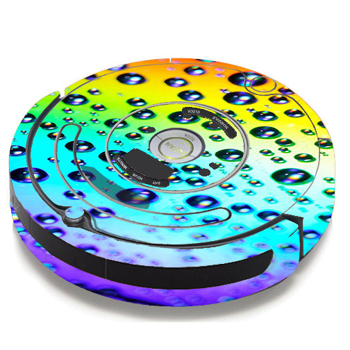  Rainbow Water Drops iRobot Roomba 650/655 Skin