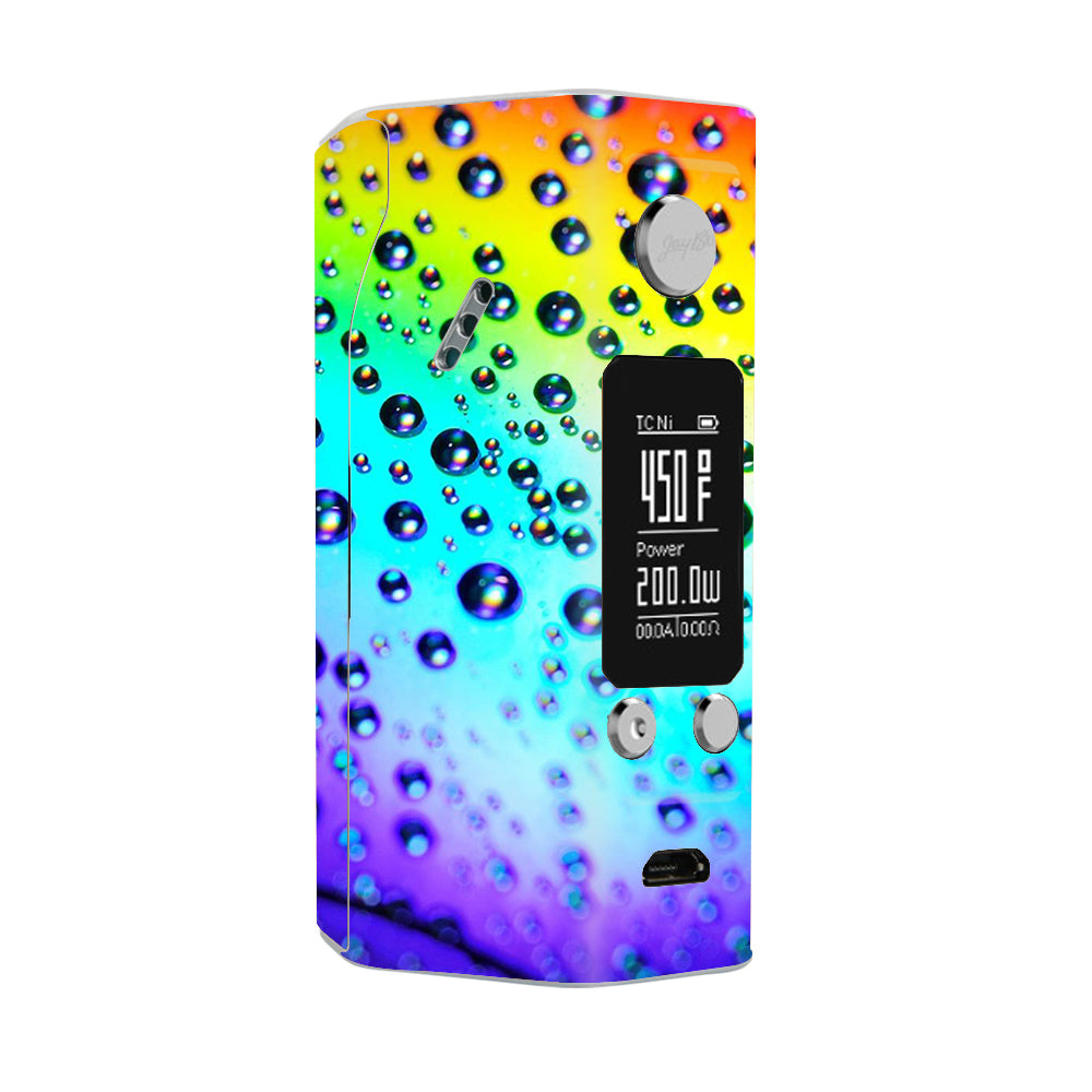  Rainbow Water Drops Wismec Reuleaux RX200S Skin