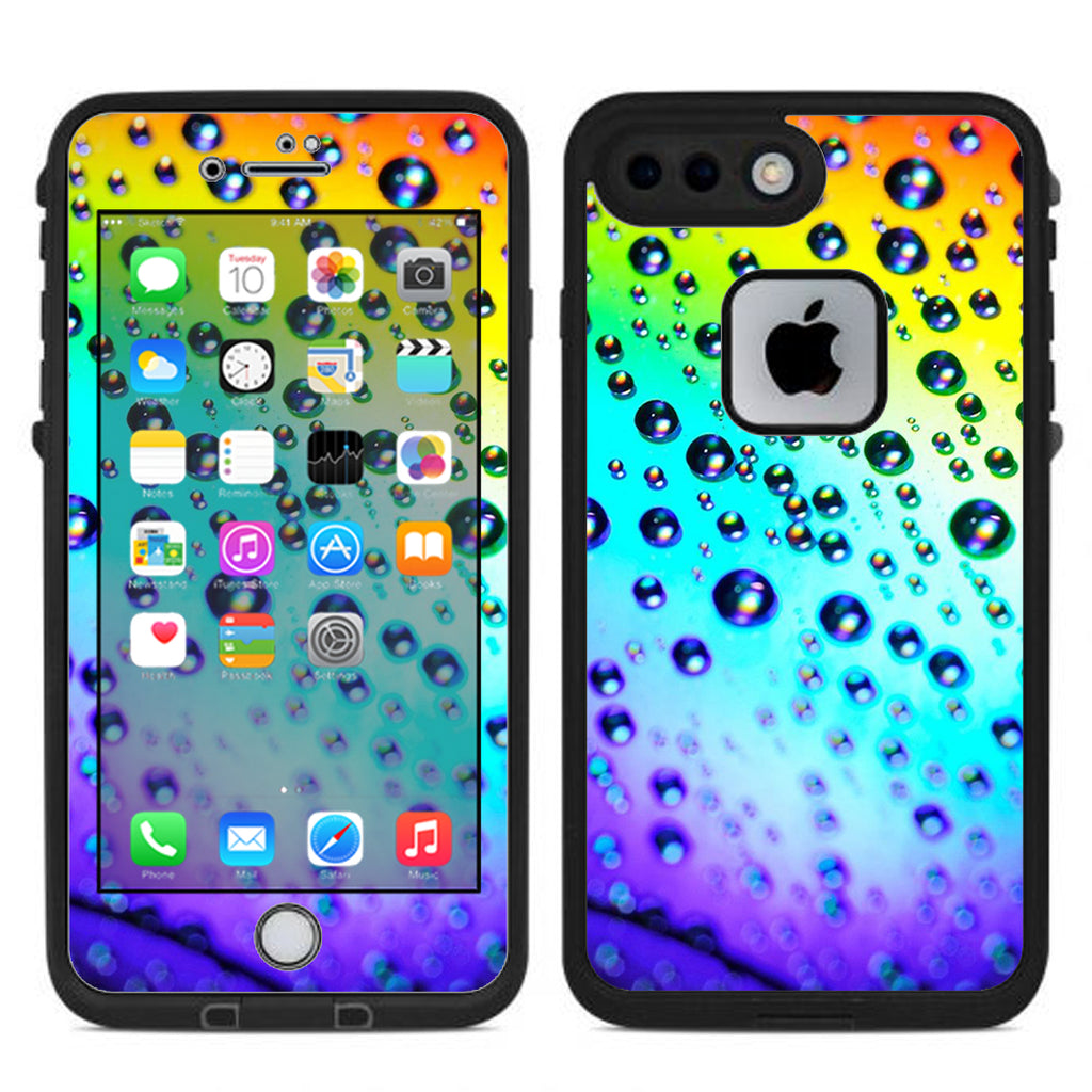  Rainbow Water Drops Lifeproof Fre iPhone 7 Plus or iPhone 8 Plus Skin