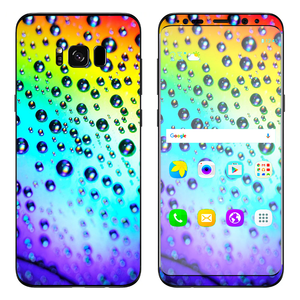  Rainbow Water Drops Samsung Galaxy S8 Skin