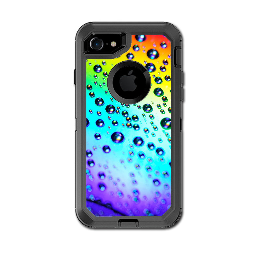  Rainbow Water Drops Otterbox Defender iPhone 7 or iPhone 8 Skin