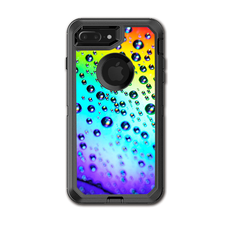  Rainbow Water Drops Otterbox Defender iPhone 7+ Plus or iPhone 8+ Plus Skin