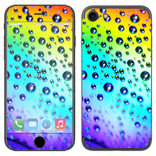  Rainbow Water Drops Apple iPhone 7 or iPhone 8 Skin