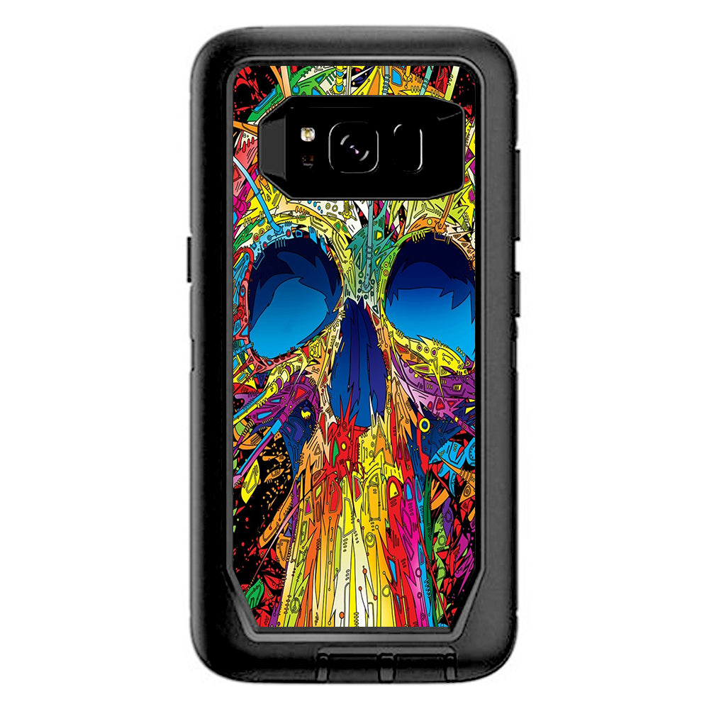 Colorful Skull 1 Otterbox Defender Samsung Galaxy S8 Skin